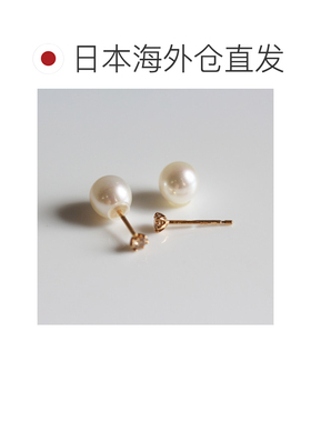 日本直邮cui-cui K18 黄金 0.1ct 香槟钻珍珠扣式【付后1h可退】