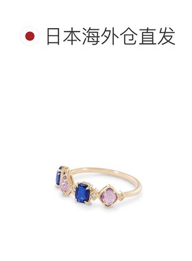 1h可退 日本直邮agete 阿卡朵 agete 女士K10镶嵌多色宝石戒指 独