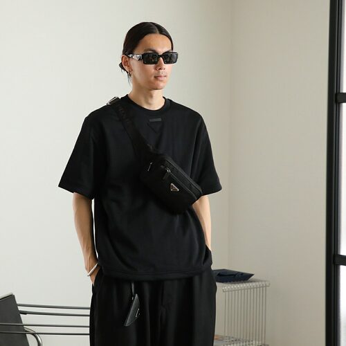 日本直邮PRADA 太阳镜 SPR 27Z 男士方形全框徽标眼镜 16K-08Z/黑 - 图0