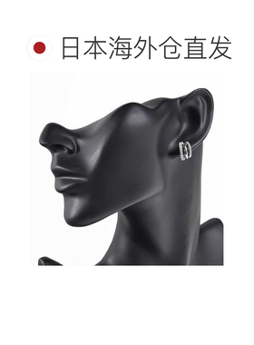 日本直邮施华洛世奇双曲线耳环透明银色2026SS5737110