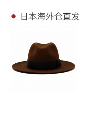 日本直邮STETSON Manhattan 男士宽檐费多拉礼帽 毛毡绅士帽 棕色