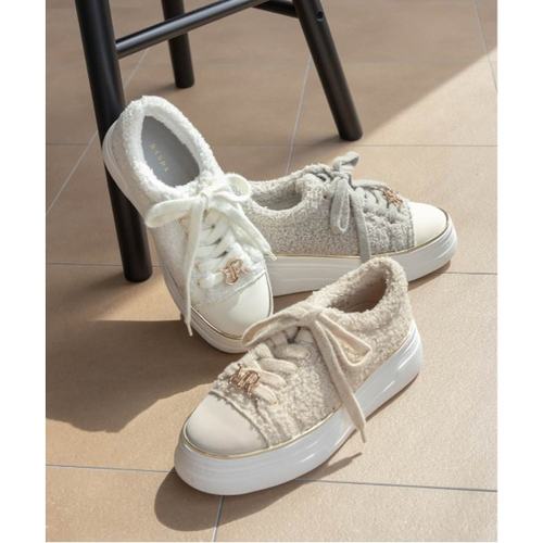 1h可退 日本直邮RANDA 女装 2WAY设计 绒毛风格 板鞋 多功能鞋带 - 图2