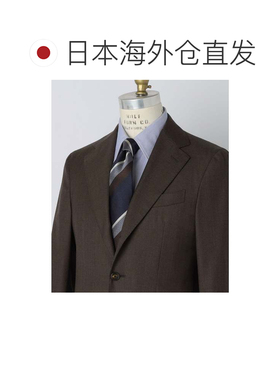 日本直邮SHIPS 丝绸 人字纹 宽版 多条纹 领带 酒红色