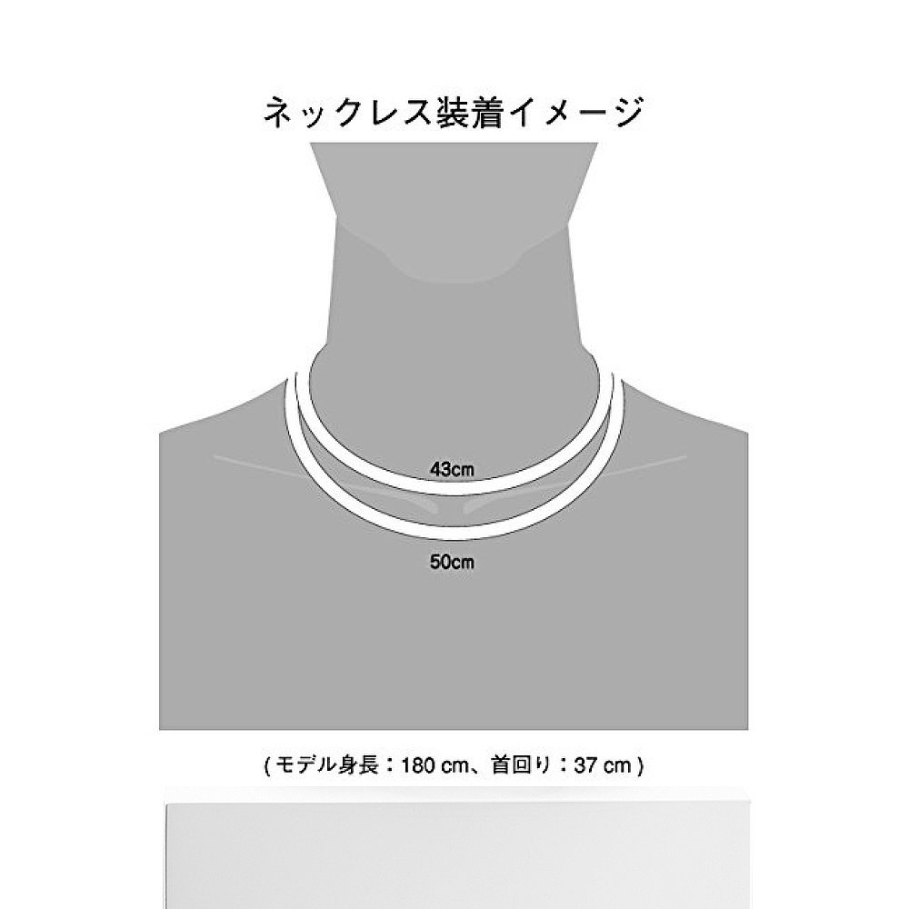 【日本直邮】PHITEN法藤项链拉库瓦脖子S斜线la脚型黑色灰色43厘 - 图3