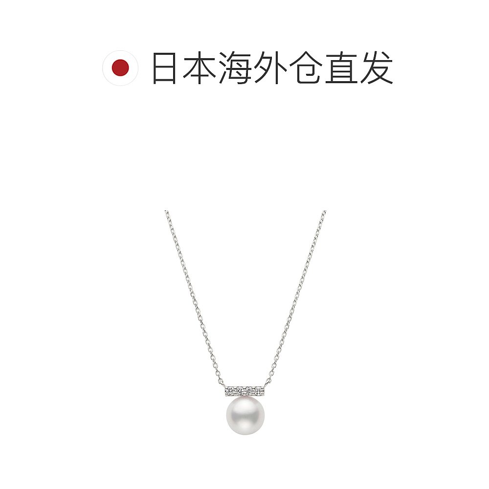 日潮跑腿vendome 白金 Akoya 珍珠埃德尔项链 铂金色 40cm - 图1