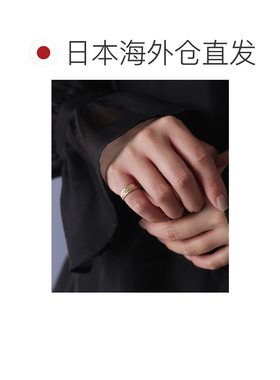 1h可退 日本直邮Lilas女士K10黄金币纹质感指环 戒指简约设计 251