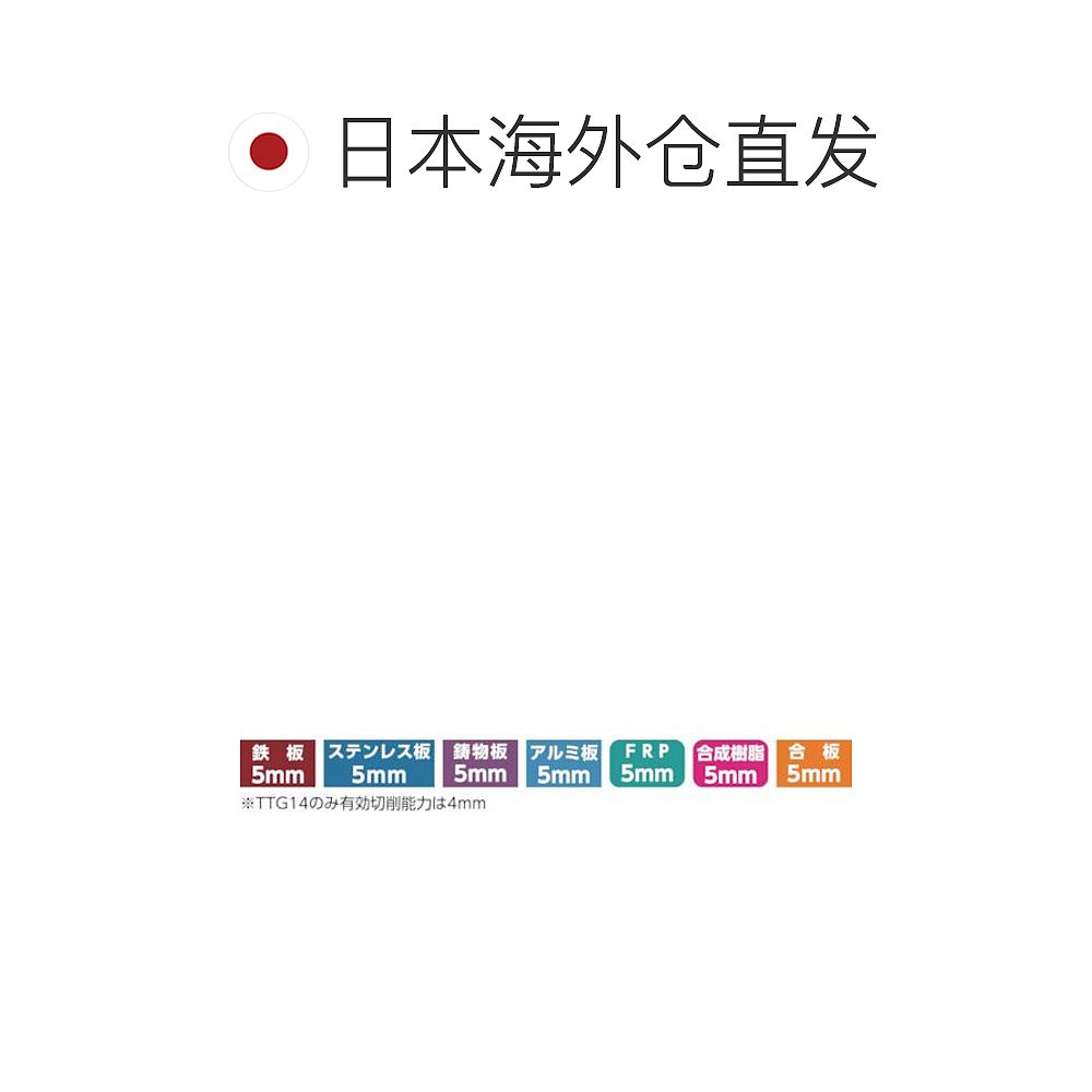 日本直邮TRUSCO五金工具超硬SUS不锈钢空心钻头打孔器45mm - 图1