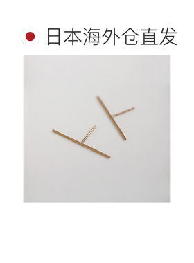 日本直邮cui-cui 细长竖款黄金耳钉 K10YG 778233【付后1h可退】