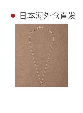 日本直邮Nouve 女士 18K黄金钻石项链 圆形吊坠可调节滑扣设计 20