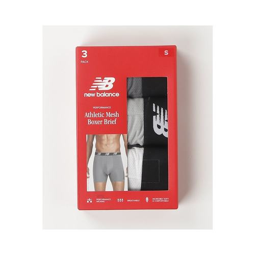 1h可退 日本直邮New Balance 男士5寸网眼运动内裤3条装 LAU新款 - 图0