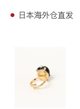 1h可退 日本直邮JUNCO Paris 女士 黑玛瑙珍珠心形戒指 614237832