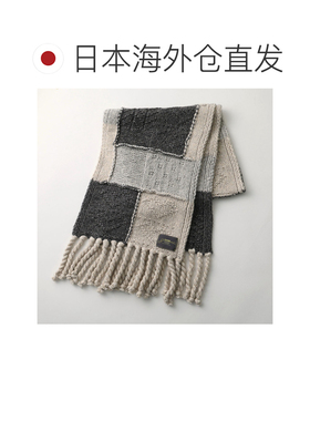 日本直邮GANNI 女士流苏羊毛和有机棉围巾（A6662 5940）带徽标标