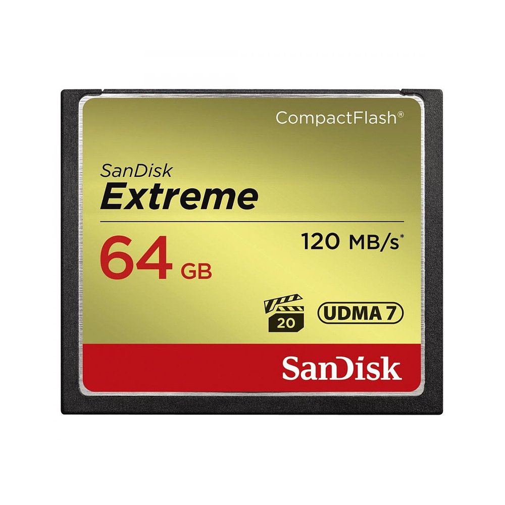 【日本直邮】闪迪 CF闪存卡存储卡64GB 至尊版Extreme大读速120MB - 图0