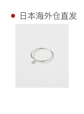 日本直邮Ray BEAMS 女士 925银小颗锆石镶边戒指 【付后1h可退】