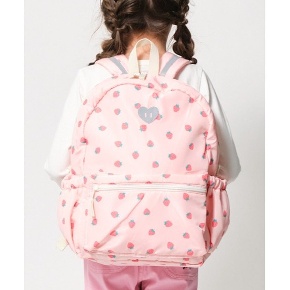 1h可退 日本直邮moujonjon 儿童 全图案印花 轻便防水双肩包 草莓,淘宝优惠券,粉丝福利购,淘宝优惠卷