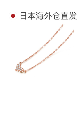 METEOR NEW YORK CASTOR P005SVPG 密镶心形项链 18K玫瑰金镀层