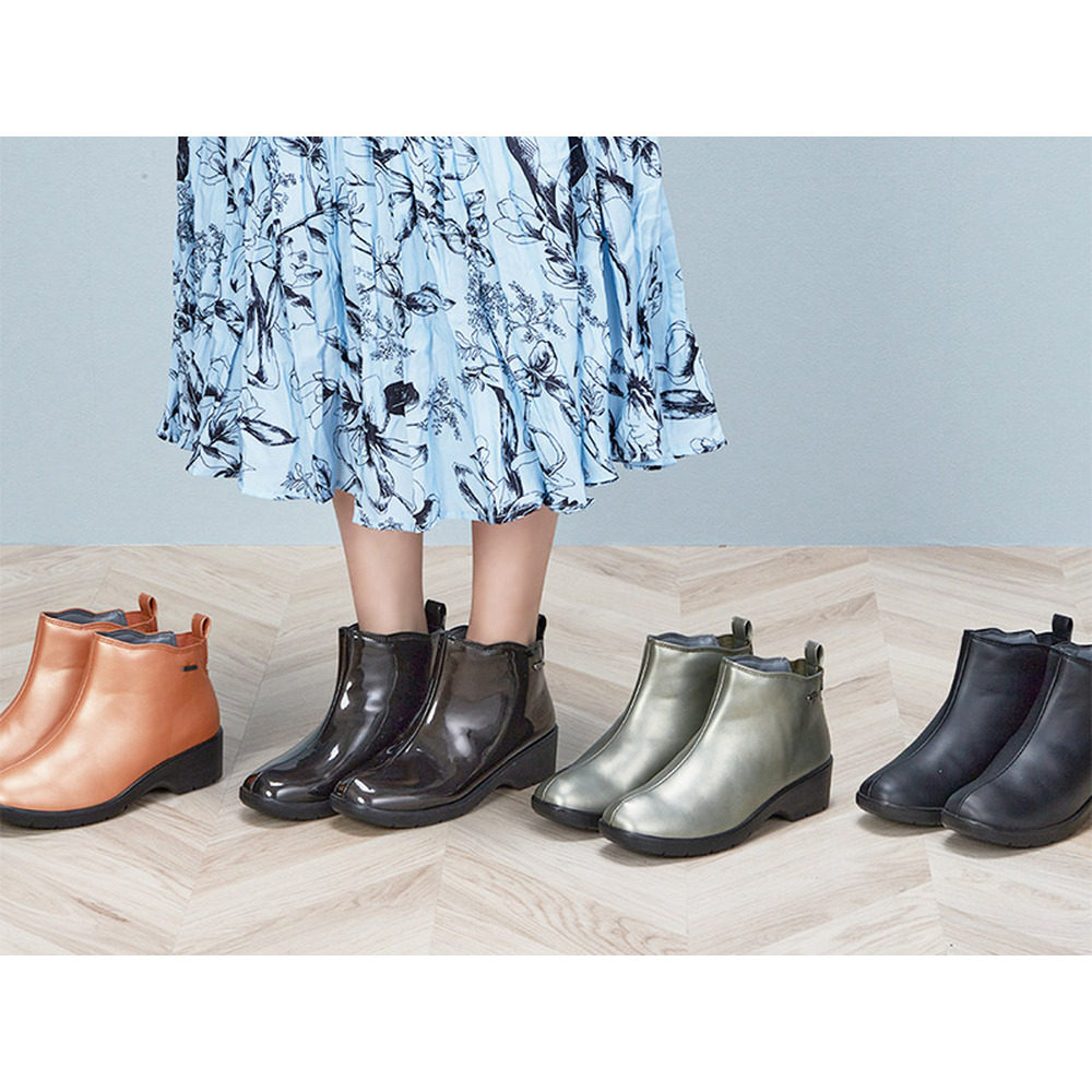 Direct mail from Japan Pansy 3E wide version pansy women's boots shoes waterproof non-slip casual rain boots fashion outing and commuting