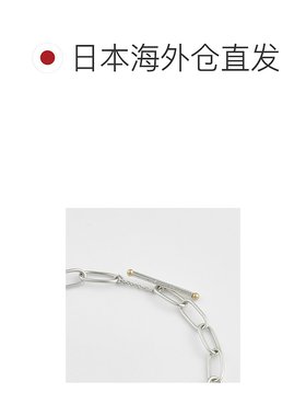 日本直邮日潮 agete 阿卡朵925银/K10 钻石手链（0.1克拉）