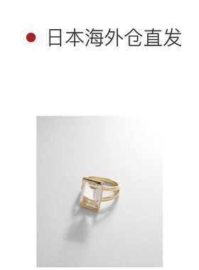 日潮跑腿COCOSHNIK 18K金 石英戒指 10宝石精致时尚