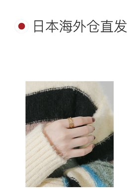 1h可退 日本直邮SMELLY 女士 多层叠戴风 宽松波浪线不锈钢戒指 S
