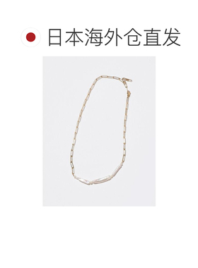 日本直邮ELENDEEK 女士 真鍮淡水珍珠 棒状珍珠项链 可调节长度 5
