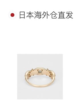 日本直邮日潮 agete阿卡朵K10拉布拉多石戒指钻石金色个性珠宝