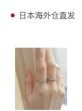 1h可退 日本直邮ANE MONE 女士纤细闪耀水钻线条戒指 DG340053R
