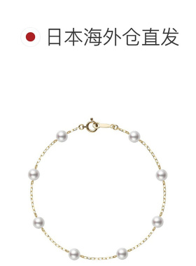 日潮跑腿Mikimoto御木本女士手镯18K白金珍珠优雅知性日常手链