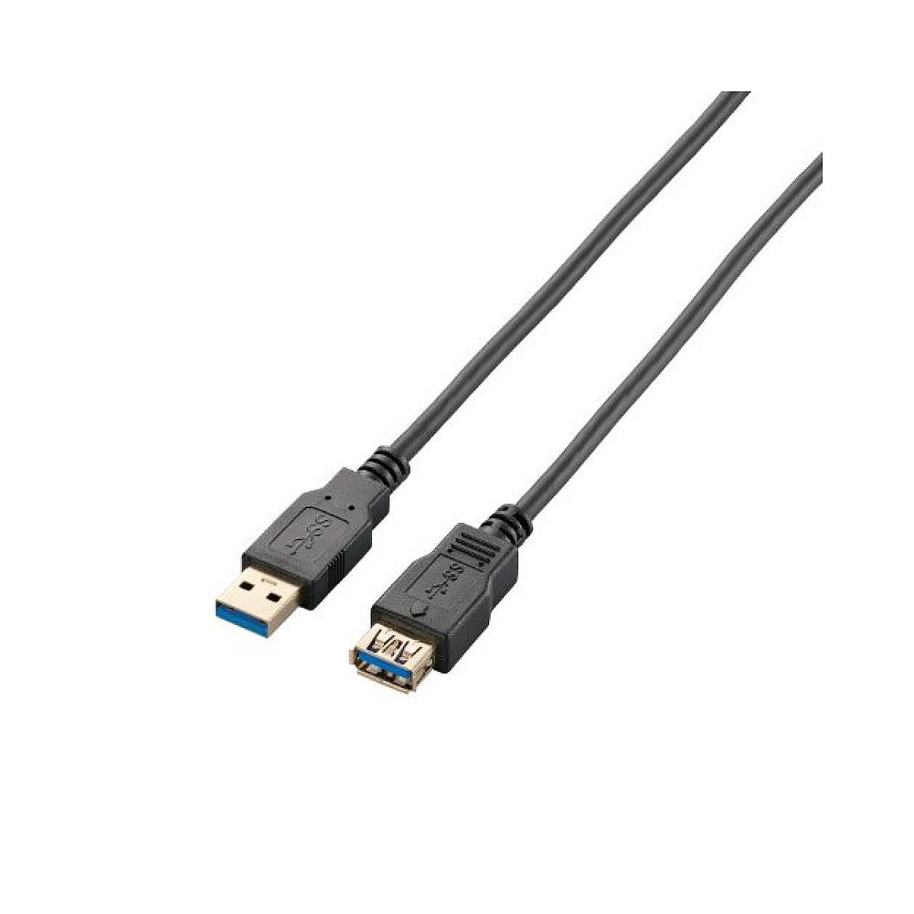 【日本直邮】宜丽客USB公头A接公头A延长数据线2m黑色 USB3 E20BK - 图0