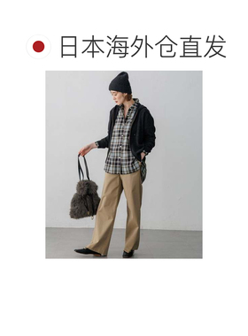 日本直邮23区纯羊绒罗纹针织帽浅灰色系