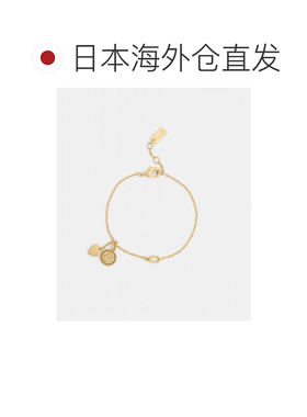日本直邮COACH 蔻驰 女士 爱心金币链式手链 CGG7【付后1h可退】