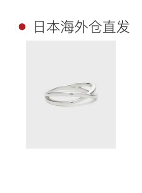 日本直邮NOJESS 女士银色小指戒指 简洁线条设计 轻盈舒适 搭配细