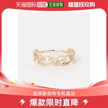 The unique olive leaf design of the K10 gold material ring of the Japanese straight mail aghete Akado aghete