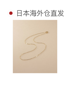 1h可退 日本直邮COCOSHNIK 女士 K10黄金 细款方形项链 简约日常
