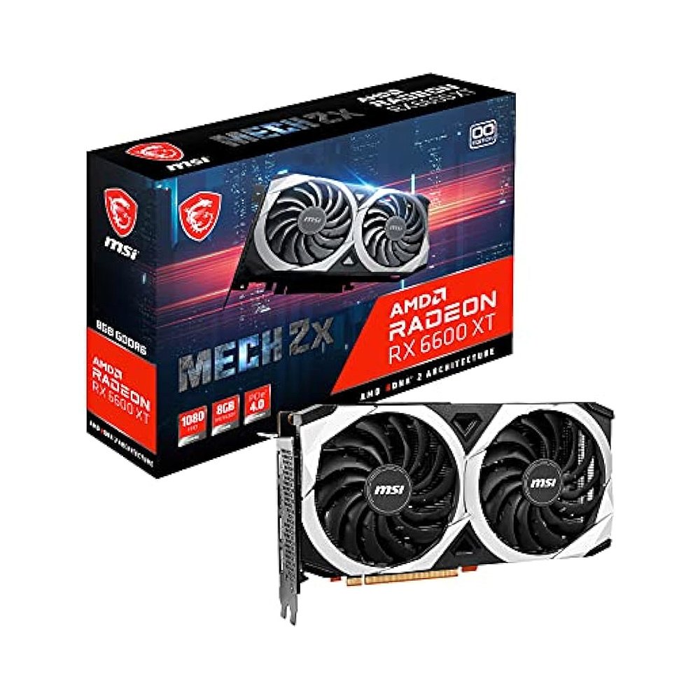 【日本直邮】MSI Radeon RX 6600 XT MECH 2X 8G OC显卡VD7841 黑 - 图0