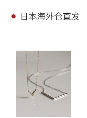 1h可退 日本直邮cui-cui 男女同款 V字造型对戒项链 K10黄金/白金