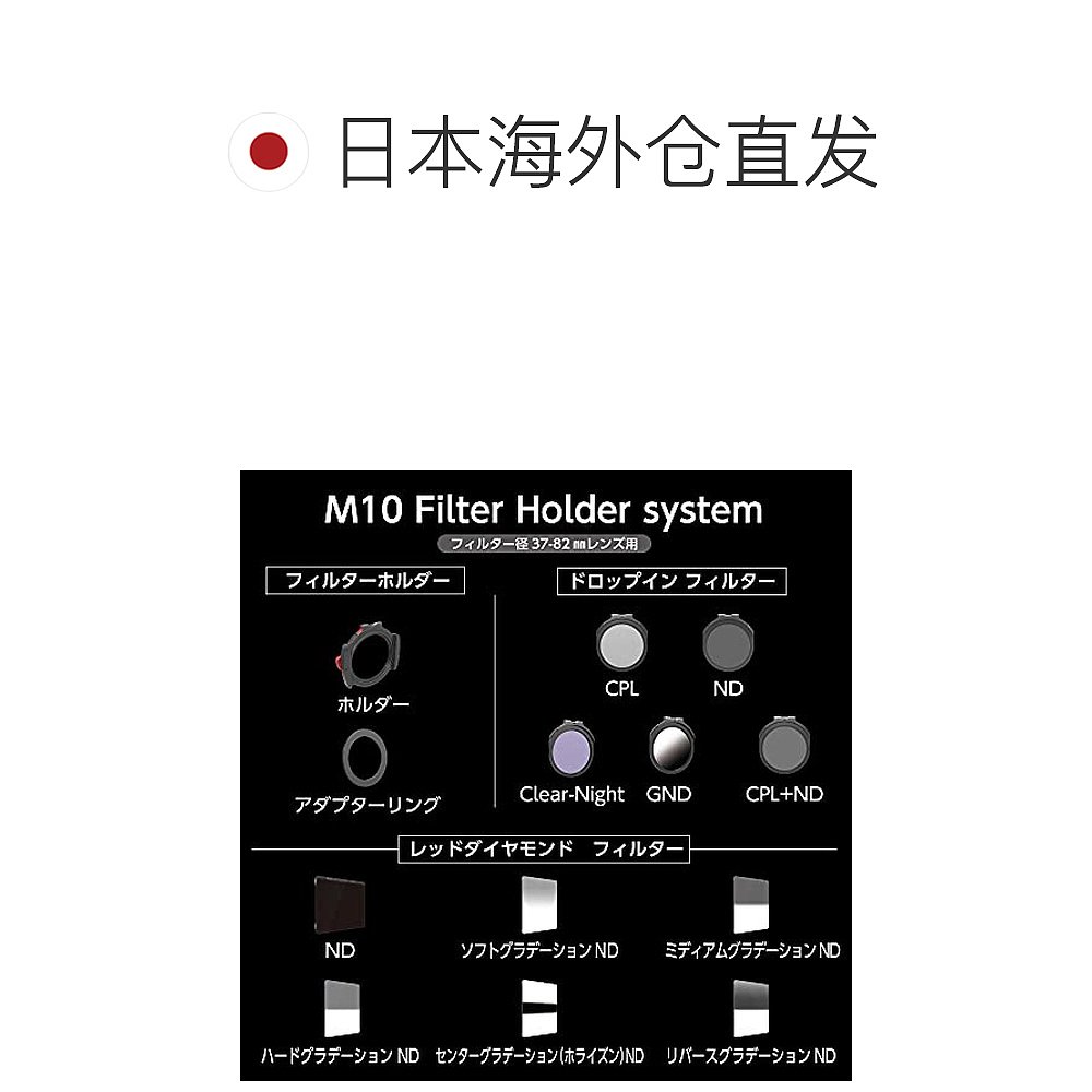 【日本直邮】白马HAIDA方形滤镜红金刚石ND1.2(16x)100150mmHD428-图1