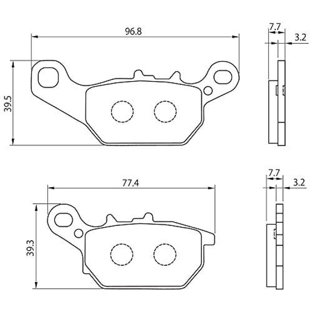 【日本直邮】Daytona 摩托车零件 金属前刹车片碟片Z(17-21) 9985 - 图2