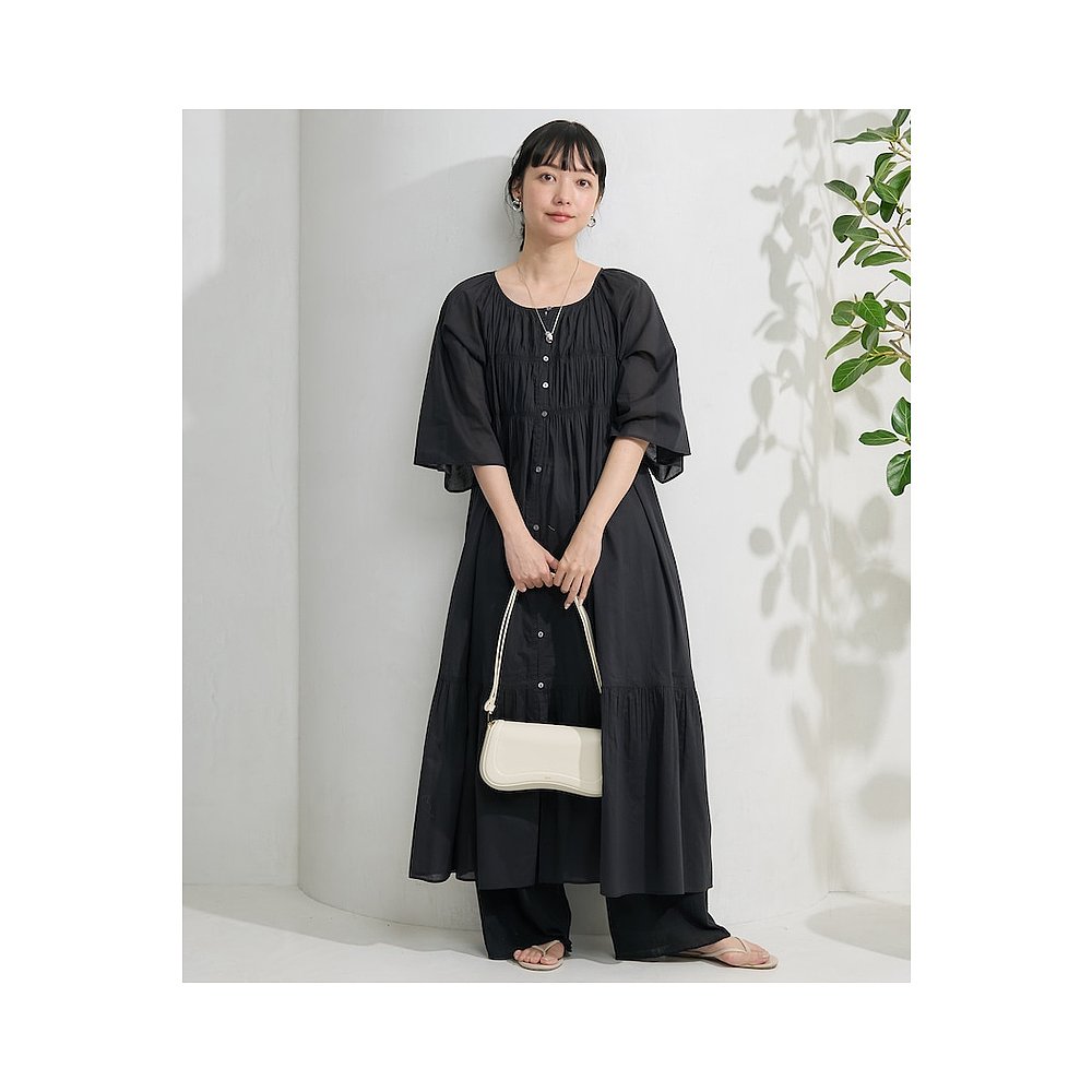 日本直邮FREAK'S STORE 印度风格 蓬松连衣裙 衬衫连衣裙吊带镂空 - 图0