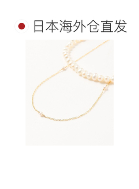 1h可退 日本直邮jour couture 女士 双层淡水珍珠14K包金项链 可