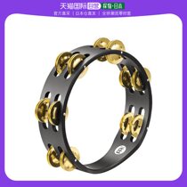 (Japanese straight mail) MEINL Persusion wooden hand rattle ring black double row golden bell