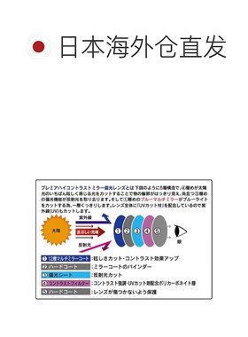 日本直邮Prince 太阳镜 通用 高级高对比度镜面偏光太阳镜 有色眼
