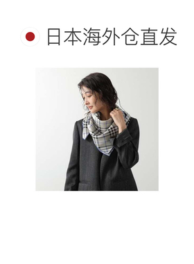 日本直邮Burberry 丝巾 中号格纹丝绸方巾 A3888 LICHEN 灰色围巾