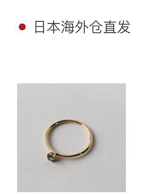 1h可退 日本直邮cui-cui 女士伦敦蓝托帕石 单石戒指 K10YG 75648
