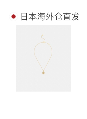 日本直邮COACH 蔻驰 女士 茶玫瑰镶嵌吊坠项链 CG【付后1h可退】