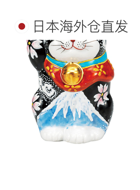 日本直邮九谷烧礼品包装 No.4 白富士招财猫 吉祥物