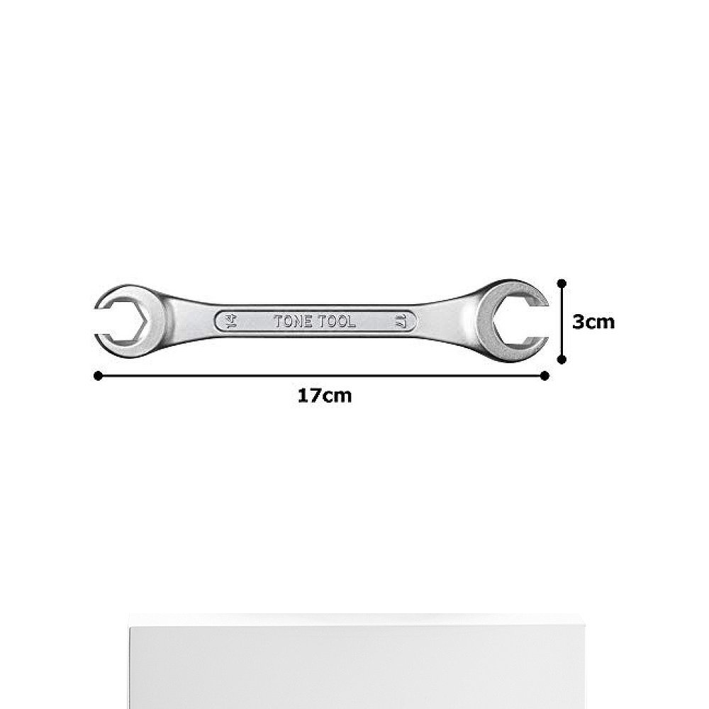 【日本直邮】TONE前田14+17mm十二角套筒15°双头直柄扳手HPM26-1 - 图3