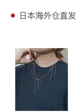 1h可退 日本直邮SMELLY 女士纤细金属链条蕾丝感锁骨链 2024秋冬