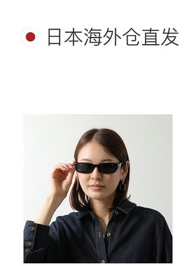 日本直邮PRADA SPR B06 女士方形全框太阳镜带标志16K-08Z/黑色