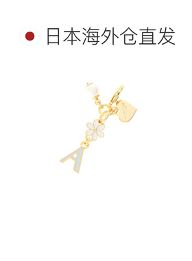 日本直邮Flower Pearl 字母挂件手机链 拉链挂饰A